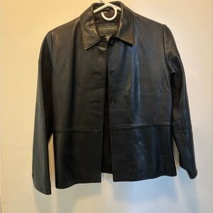 Vintage Banana Republic black Leather Outerwear